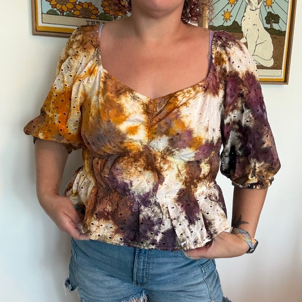 81 pound custom upcycled eyelet top size XXL